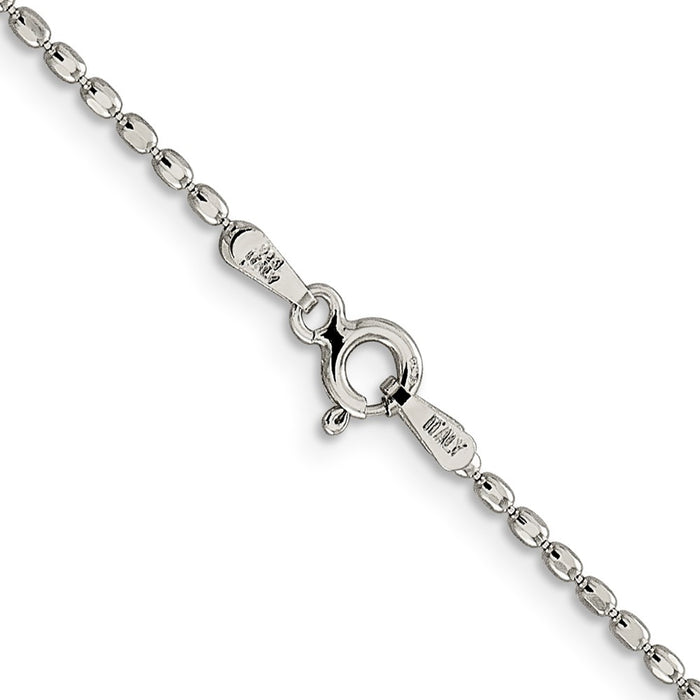 Buy Stylish 1.5mm Sterling Silver Elegant Beaded Chain - Luxury Value!-3