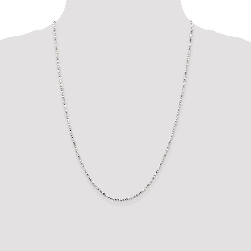 High-Quality 1.5mm Sterling Silver Elegant Beaded Chain - Stylish Value Buy