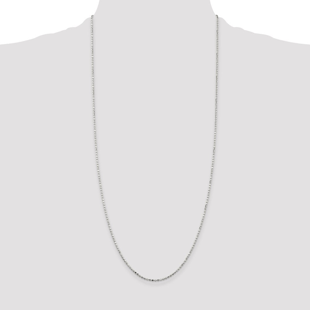Buy Stylish 1.5mm Sterling Silver Elegant Beaded Chain - Luxury Value!