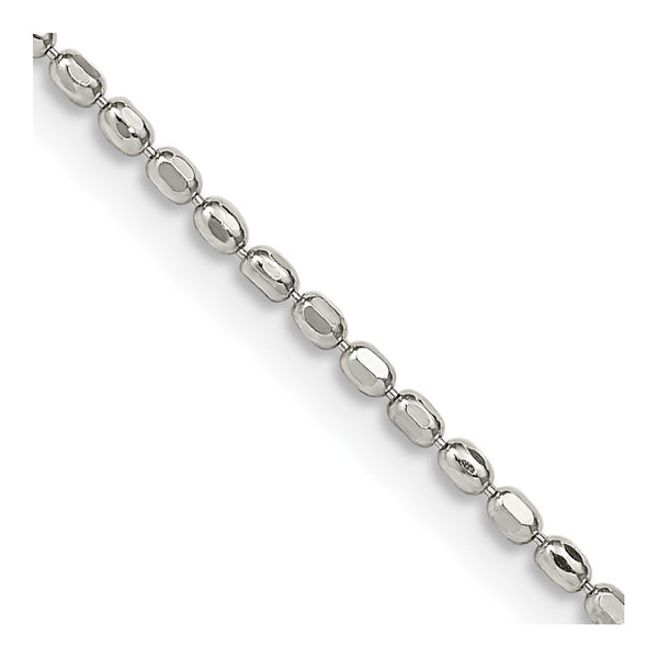 1.5mm Sterling Silver Elegant Beaded Chain
