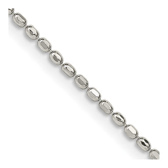 High-Quality 1.5mm Sterling Silver Elegant Beaded Chain - Stylish Value Buy