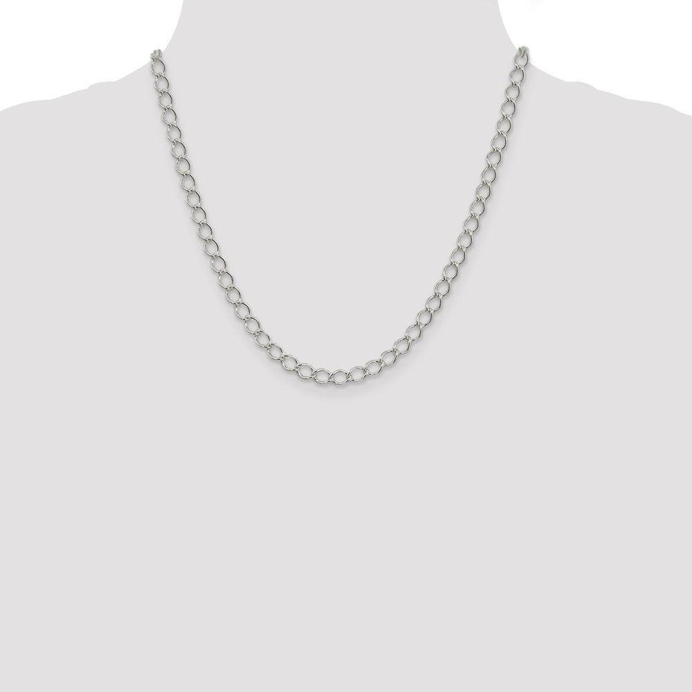 Buy Stylish 5.75mm Sterling Silver Open Curb Chain - High-Quality Design