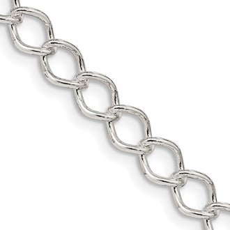 Buy Stylish 5.75mm Sterling Silver Open Curb Chain - High-Quality Design
