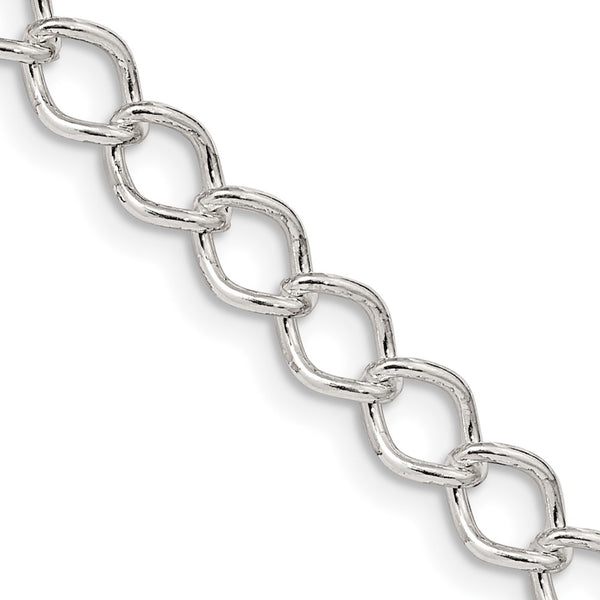 5.75mm Sterling Silver Elegant Open Curb Chain