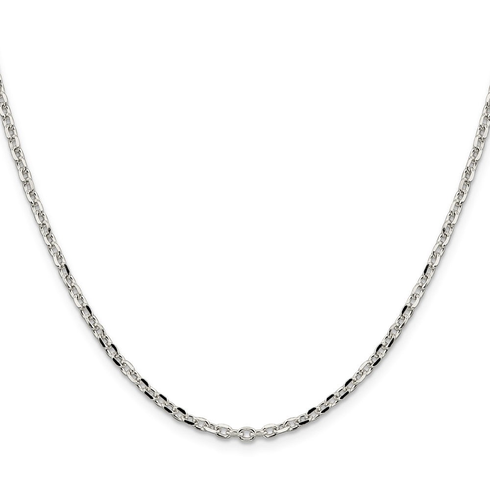 Exclusive 2.75mm Sterling Silver Diamond-Cut Forzantine Cable Chain Necklace