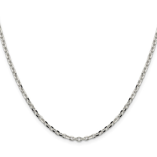Buy Stylish 2.75mm Diamond-Cut Forzantine Cable Chain Necklace in Sterling Silver