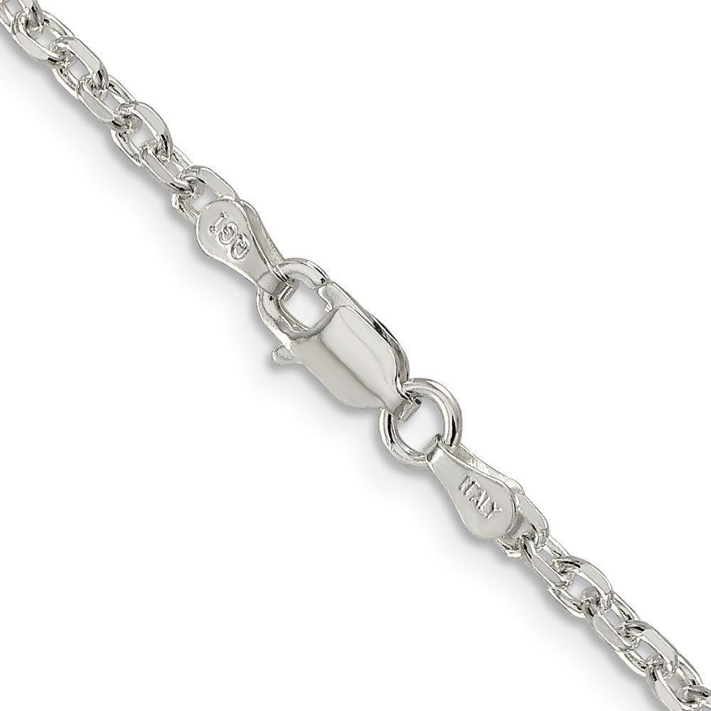 Exclusive 2.75mm Sterling Silver Diamond-Cut Forzantine Cable Chain Necklace