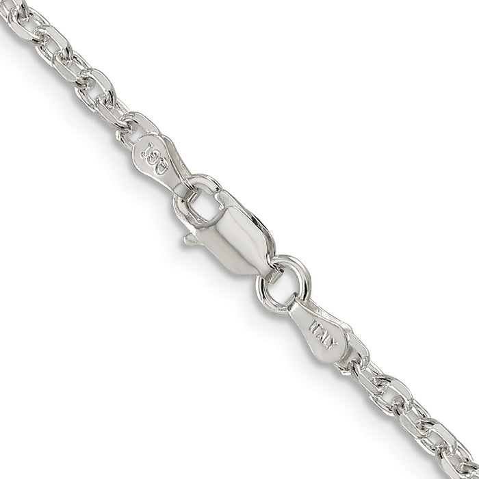 Exclusive 2.75mm Sterling Silver Diamond-Cut Forzantine Cable Chain Necklace-3