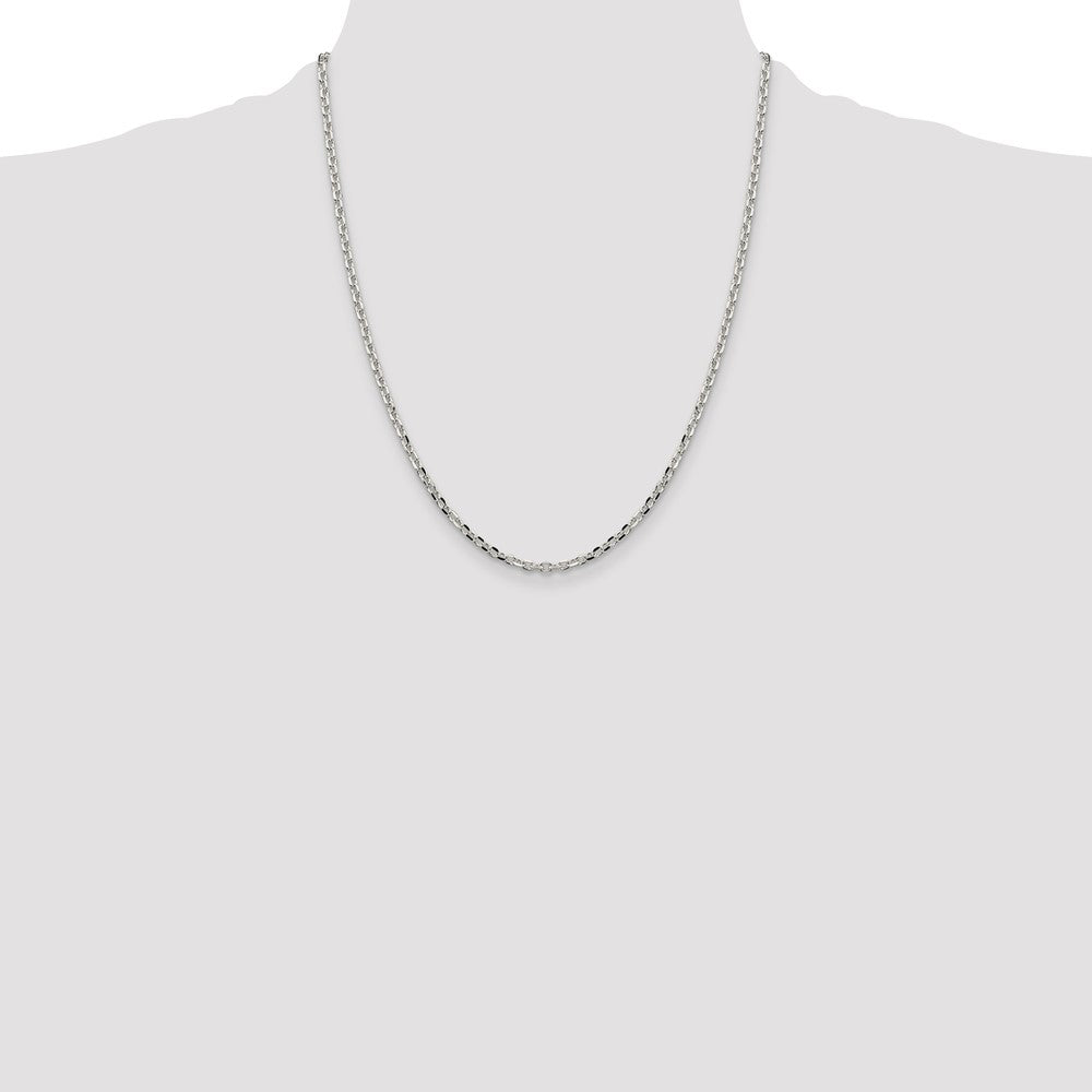 Buy Stylish 2.75mm Diamond-Cut Sterling Silver Forzantine Cable Chain