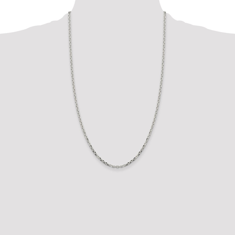 Buy Stylish 2.75mm Diamond-Cut Sterling Silver Forzantine Cable Chain - Luxury Value