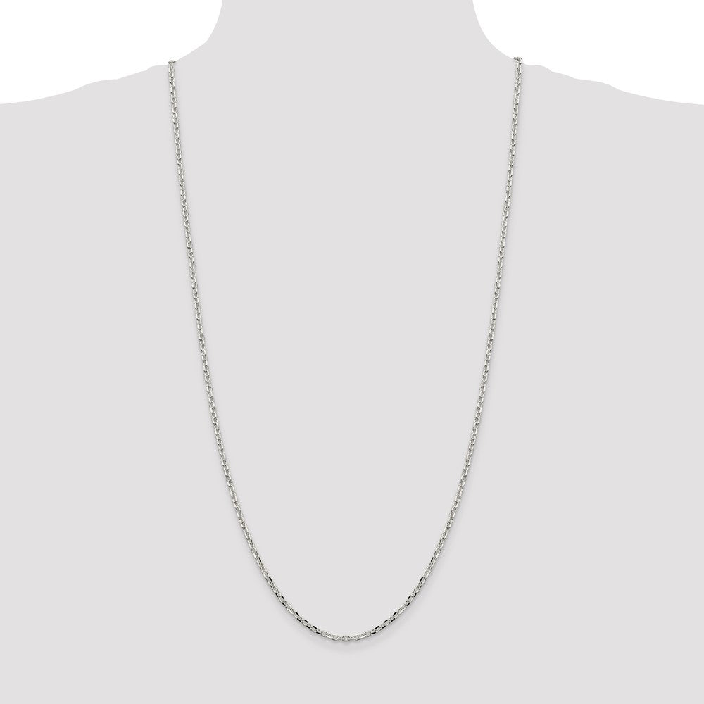 Buy Stylish 2.75mm Diamond-Cut Forzantine Cable Chain Necklace in Sterling Silver