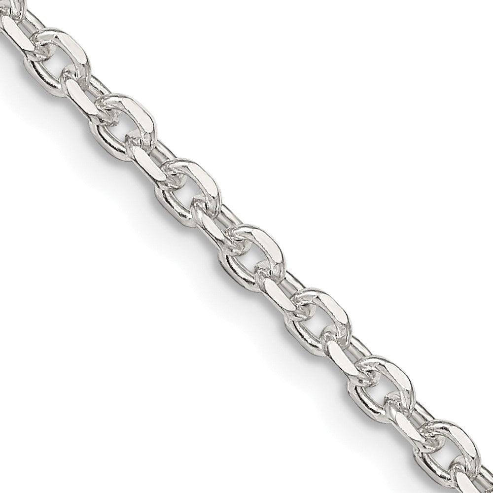 Exclusive 2.75mm Sterling Silver Diamond-Cut Forzantine Cable Chain Necklace