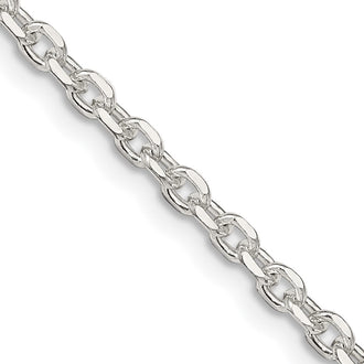 Buy Stylish 2.75mm Diamond-Cut Sterling Silver Forzantine Cable Chain