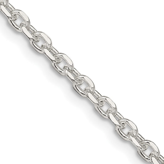 Buy Stylish 2.75mm Diamond-Cut Forzantine Cable Chain Necklace in Sterling Silver