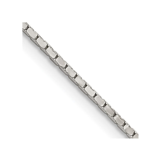 Buy Exclusive 1.25mm Sterling Silver Mirror Box Chain - Stylish & Affordable