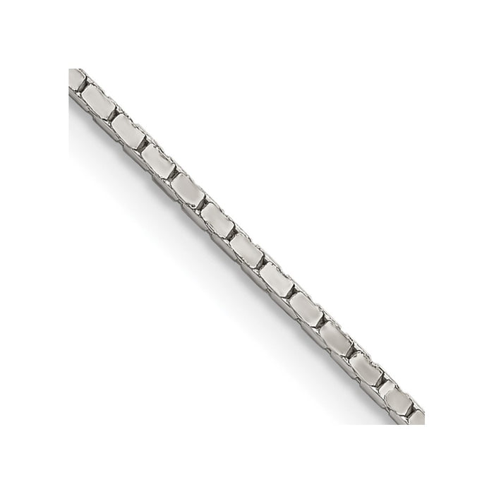 Buy Stylish 1.25mm Sterling Silver Mirror Box Chain - Affordable Luxury Jewelry-1