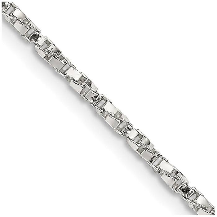 Buy Stylish 1.75mm Twisted Box Chain in Sterling Silver - Affordable Luxury!-1