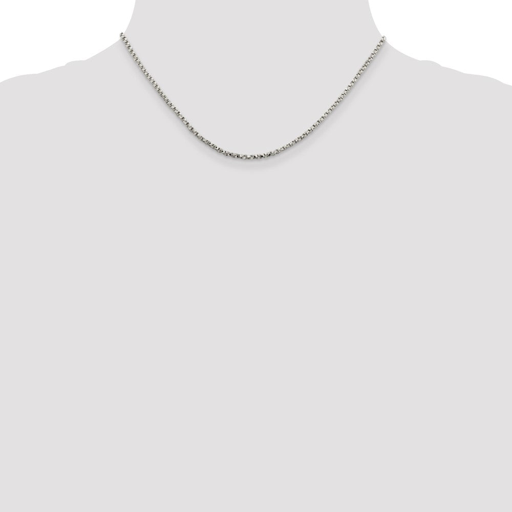 Exclusive 2.25mm Twisted Box Chain Necklace in Sterling Silver - Stylish Value