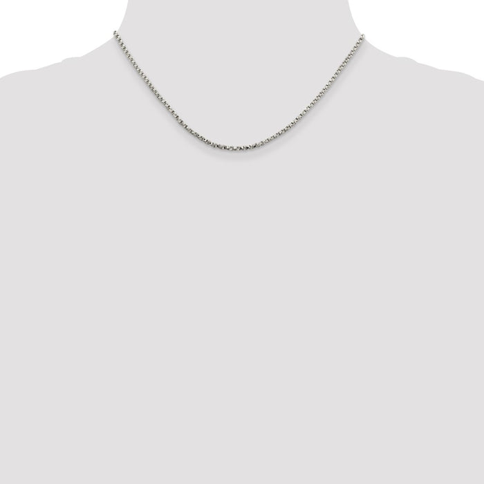 Exclusive 2.25mm Twisted Box Chain Necklace in Sterling Silver - Stylish Value-4