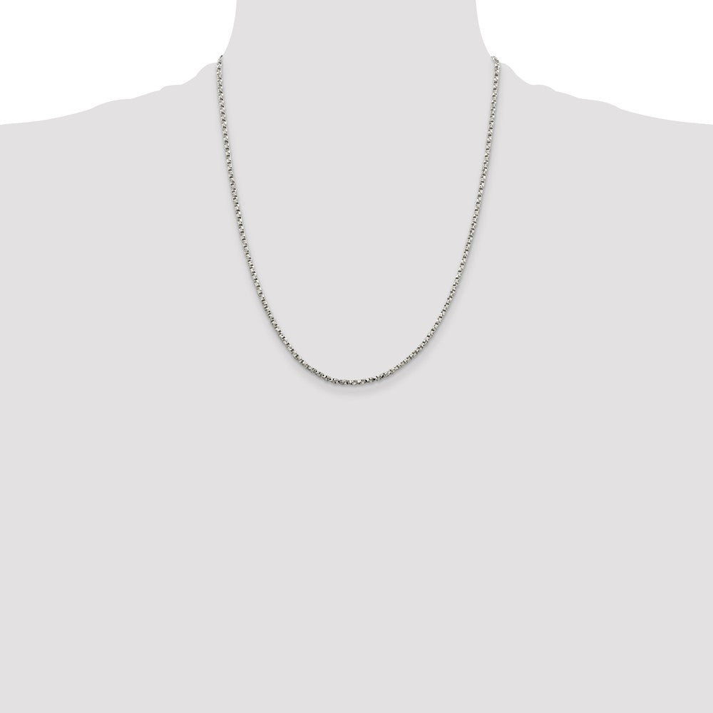 Buy Stylish 2.25mm Twisted Box Chain Necklace in High-Quality Sterling Silver