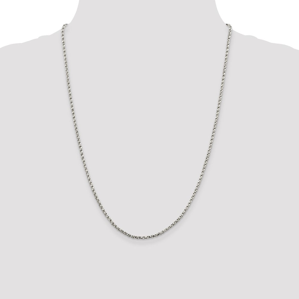 Buy Stylish 2.25mm Twisted Box Chain Necklace in High-Quality Sterling Silver