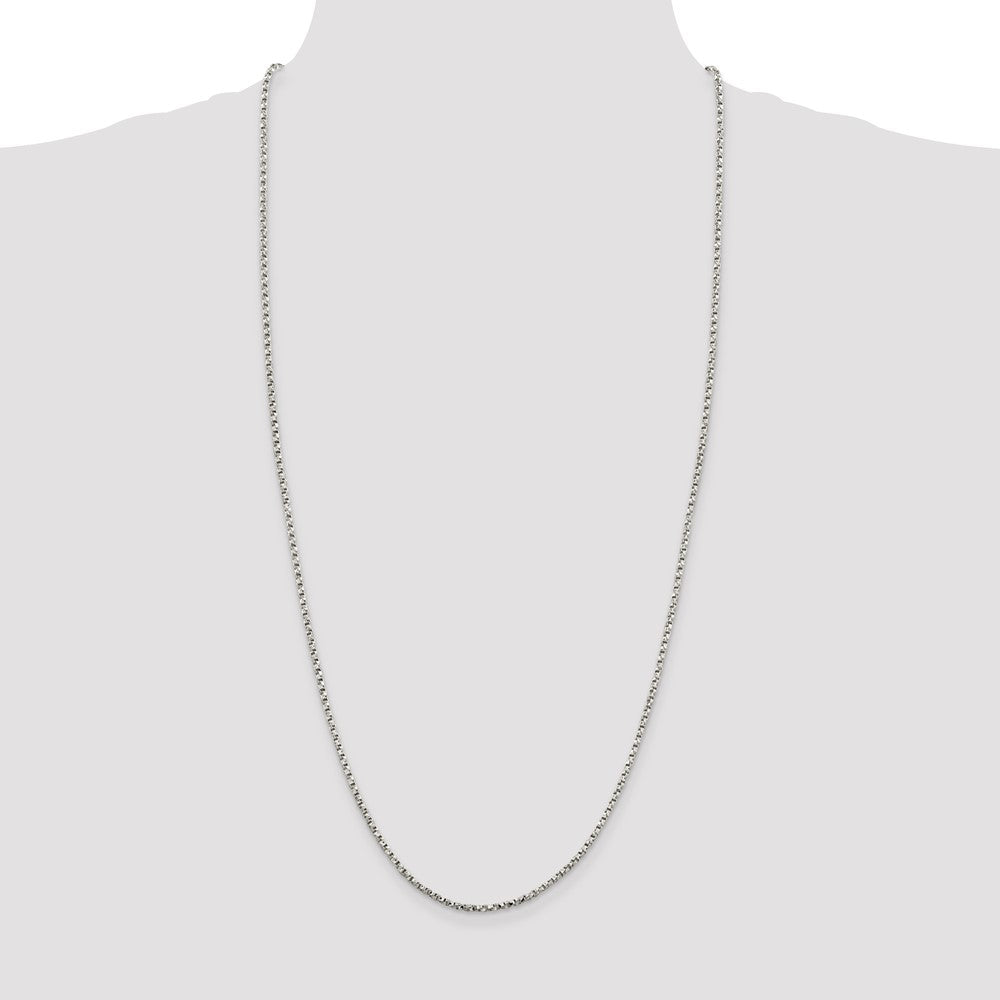 Buy Stylish 2.25mm Twisted Box Chain Necklace in High-Quality Sterling Silver