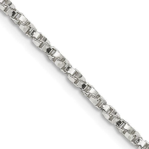 2.25mm Twisted Box Chain Necklace in Sterling Silver