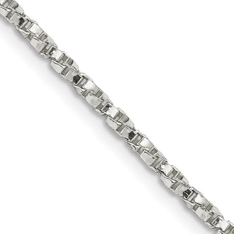 Exclusive 2.25mm Twisted Box Chain Necklace in Sterling Silver - Stylish Value