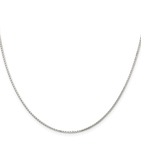 1.2mm Diamond-Cut Sterling Silver 8-Sided Mirror Box Chain