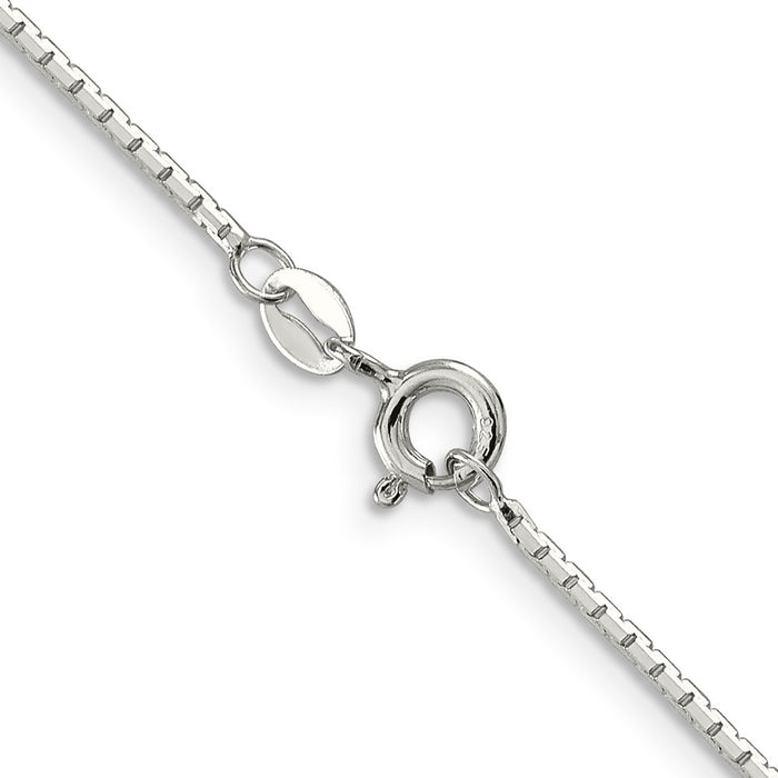 Buy Stylish 1.2mm Diamond-Cut Sterling Silver 8-Sided Mirror Box Chain-3