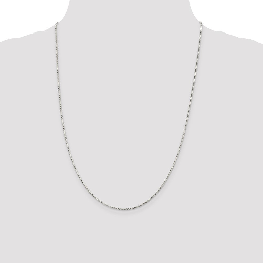 Buy Stylish 1.2mm Diamond-Cut Sterling Silver 8-Sided Mirror Box Chain