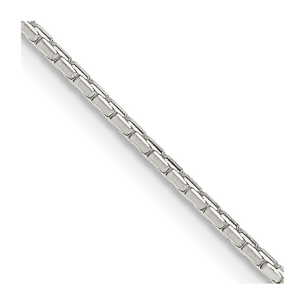 1.2mm Diamond-Cut Sterling Silver 8-Sided Mirror Box Chain