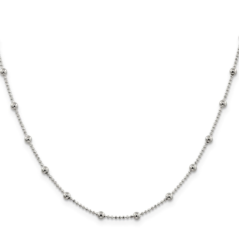 Buy Stylish Diamond-Cut Fancy Beaded Chain 1.15mm in Sterling Silver