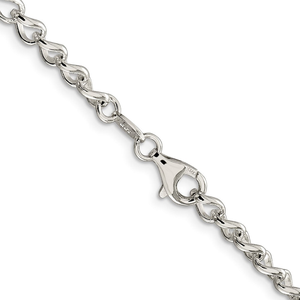 Buy Stylish 4.5mm Sterling Silver Half-Round Open Curb Chain - Luxury Value!