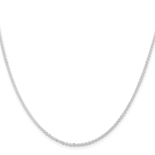 1.85mm Diamond-Cut Sterling Silver Forzantine Cable Chain