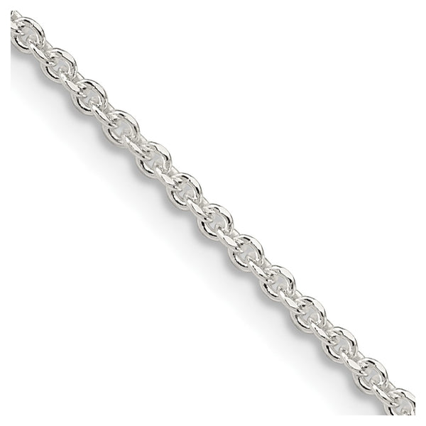 1.85mm Diamond-Cut Sterling Silver Forzantine Cable Chain