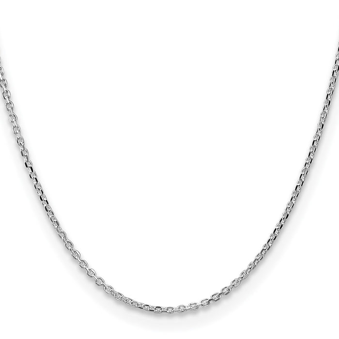Buy Stylish 2.1mm Diamond-Cut Forzantine Cable Chain Necklace in Silver-2