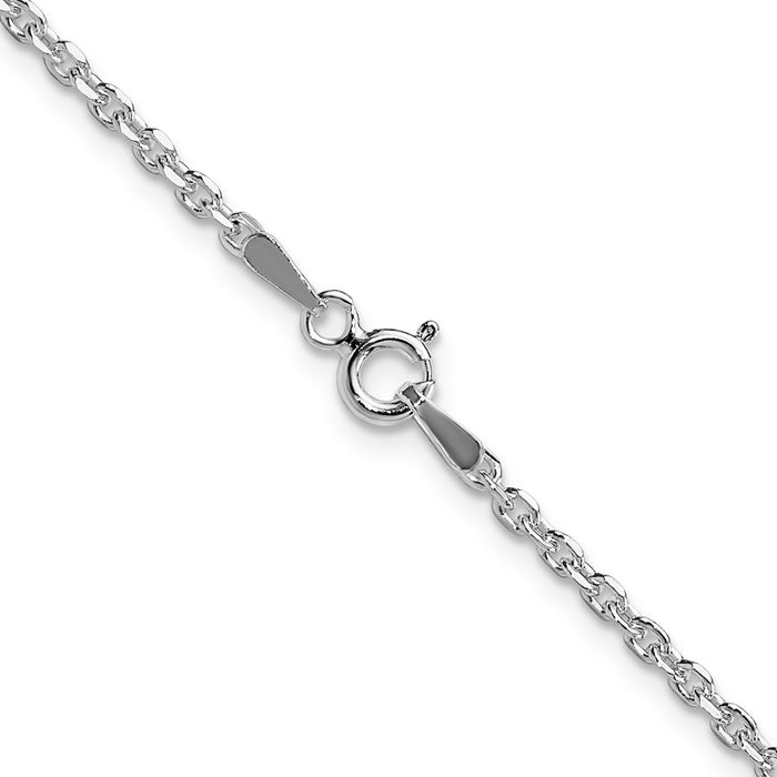 Buy Stylish 2.1mm Diamond-Cut Forzantine Cable Chain Necklace in Silver-3