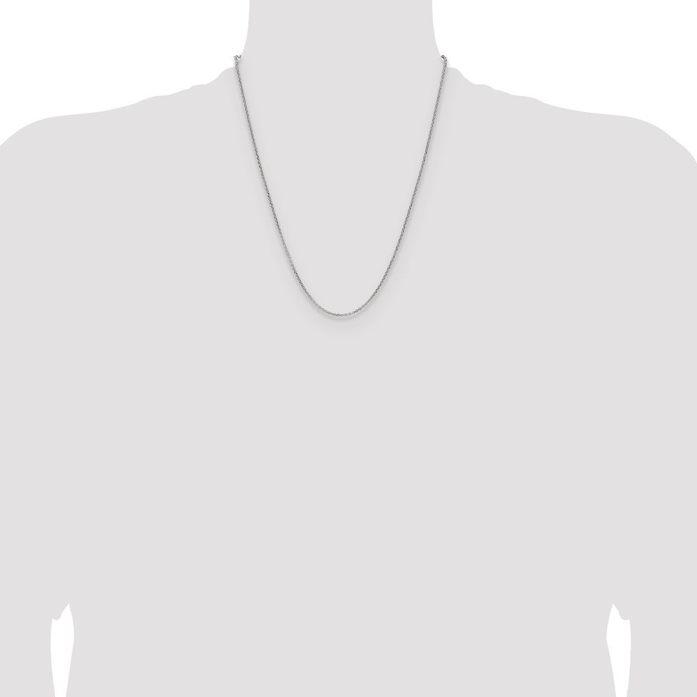 Buy Stylish 2.1mm Diamond-Cut Forzantine Cable Chain Necklace in Silver
