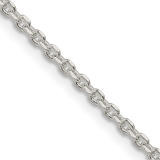 Exclusive 2.1mm Diamond-Cut Forzantine Cable Chain Necklace in Sterling Silver