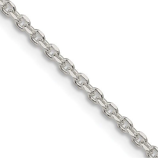 Exclusive 2.1mm Diamond-Cut Forzantine Cable Chain Necklace in Sterling Silver