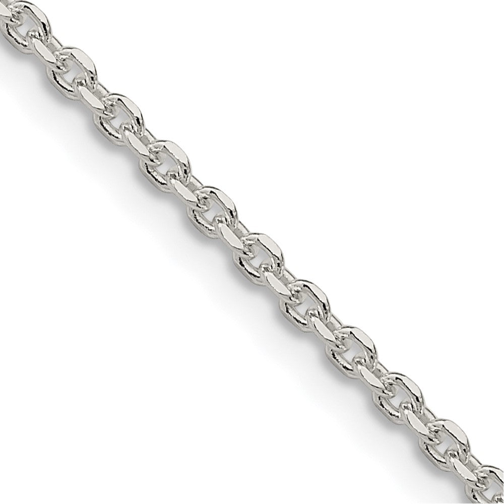 Buy Stylish 2.1mm Diamond-Cut Forzantine Cable Chain Necklace in Silver