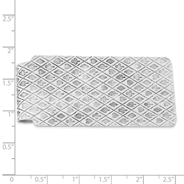Rhodium-Plated Sterling Silver Money Clip - Style GR1-1022303