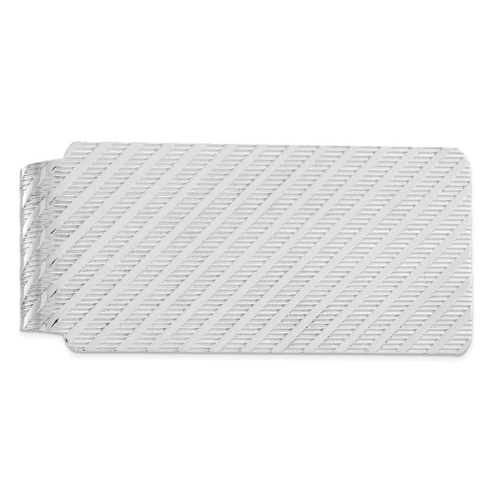 Buy Stylish Rhodium-Plated Sterling Silver Money Clip - 85mm Luxury Design-1