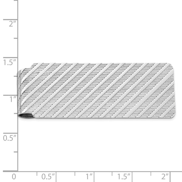 Rhodium-Plated Sterling Silver Money Clip - Style GR1-1022315
