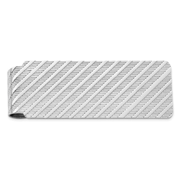 Rhodium-Plated Sterling Silver Money Clip - Style GR1-1022315
