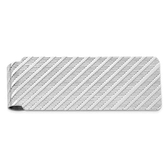 High-Quality Rhodium-Plated Sterling Silver Money Clip | Stylish & Affordable