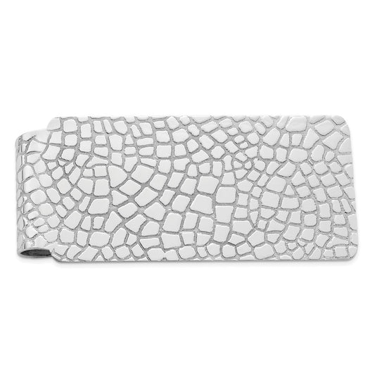 Exclusive Rhodium-Plated Sterling Silver Money Clip - Stylish and Affordable