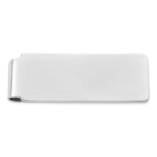 Buy Stylish Rhodium-Plated Sterling Silver Money Clip - Affordable Luxury!