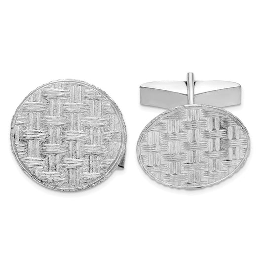 High-Quality Rhodium-Plated Sterling Silver Cuff Links - Stylish Value Accessory
